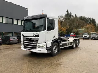 DAF XD 450 FAN 6x2 Road with HYVA Loader 20-6.2-S with bucking bar pin 40 containers up to 7m30