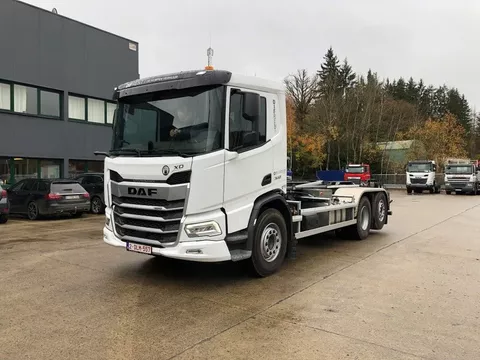 DAF XD 450 FAN 6x2 Road with HYVA Loader 20-6.2-S with bucking bar pin 40 containers up to 7m30