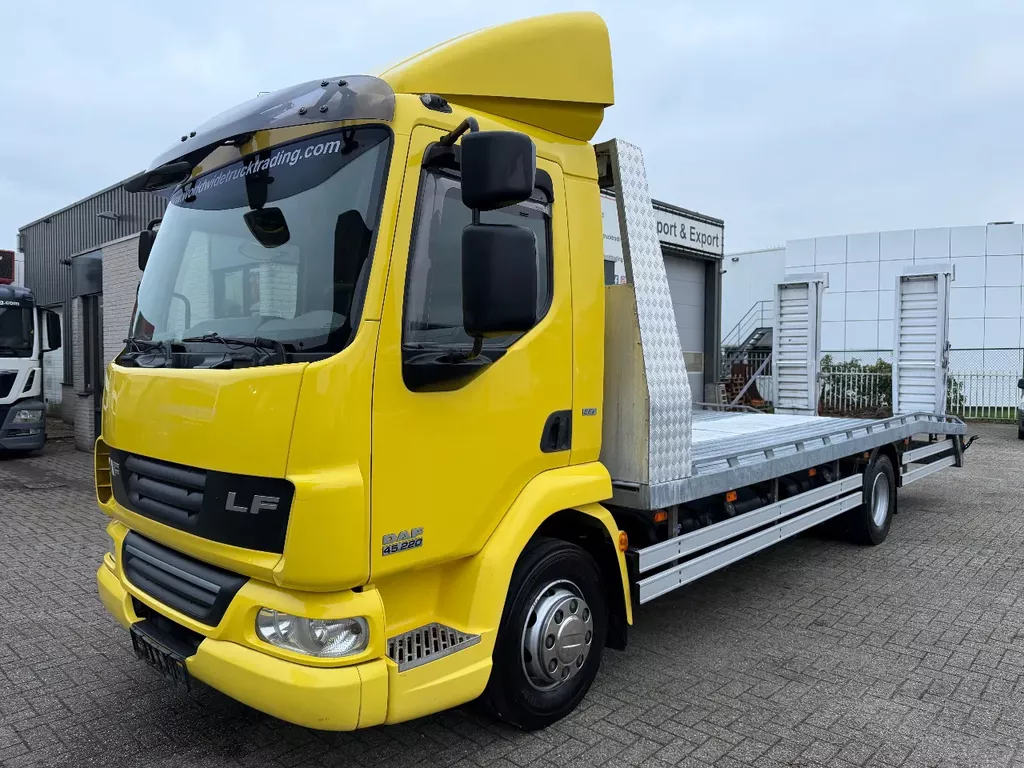 DAF LF 45 220 + BIG ALLU RAMPS + WINCH + TUV / APK + EURO 5 EEV + AIRCO