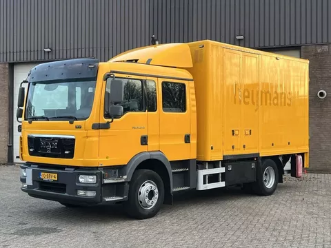 MAN TGM 15.290 / Euro5 EEV / Crew cab 4 zitplaatsen / Dhollandia lift / Special box / Only 359.332 km / NL Truck