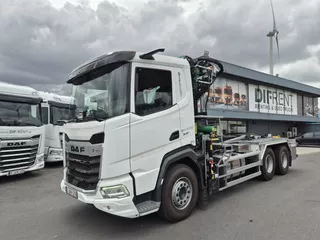 DAF XF480 FAT 6X4 FASSI F235.A2.24 Crane + TAM T20PC-5000 Containerhook
