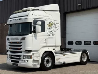 Scania R R520 V8 / Retarder / Full air / Full spoiler / P-airco / New Smarttacho Gen2V2 / Alcoa