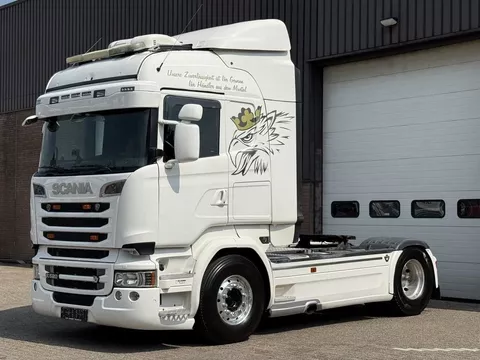 Scania R R520 V8 / Retarder / Full air / Full spoiler / P-airco / New Smarttacho Gen2V2 / Alcoa