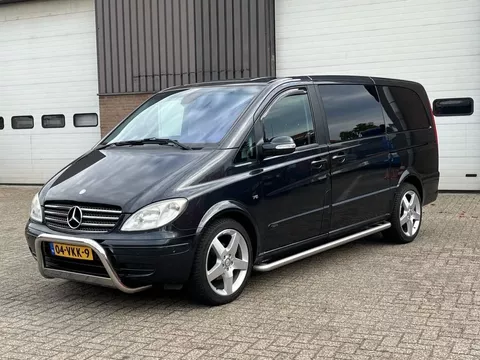 Mercedes-Benz V-Klasse Viano 3.0 CDI V6 DC Ambiente Lang / Luchtvering / Automaat / 5 zitplaatsen / Airco / Navi / Leather / NAP / Apple carplay / Carbonzwart / APK 5-26