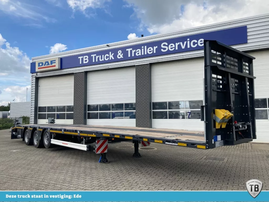 KAESSBOHRER SPS HM 3 / 0N - 18 / 27 Vlakke mega trailer met liftas, 18x rongen en kist voor de oprijplaten