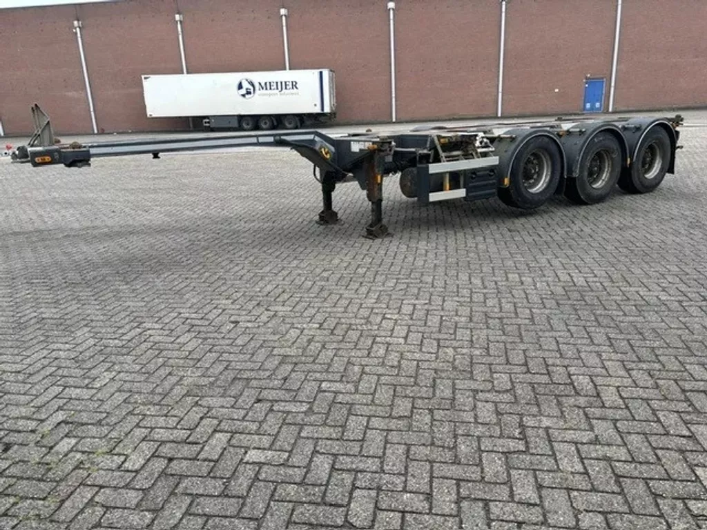 D-Tec Flexitrailer,highcube,multi chassis,polyvalent,3x uitschuifbaar,45,40,30,20,SAF trommelremmen