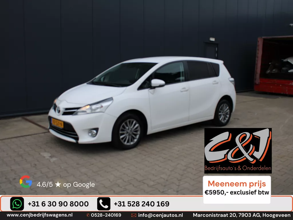 Toyota Verso 1.6 D-4D Aspiration luxe navi camera grijs kenteken 5950,- ex btw