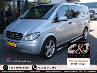 Mercedes-Benz Vito 120 CDI 320 dubbele cabine aut luxe leder cruise elek pakket 6950,- marge