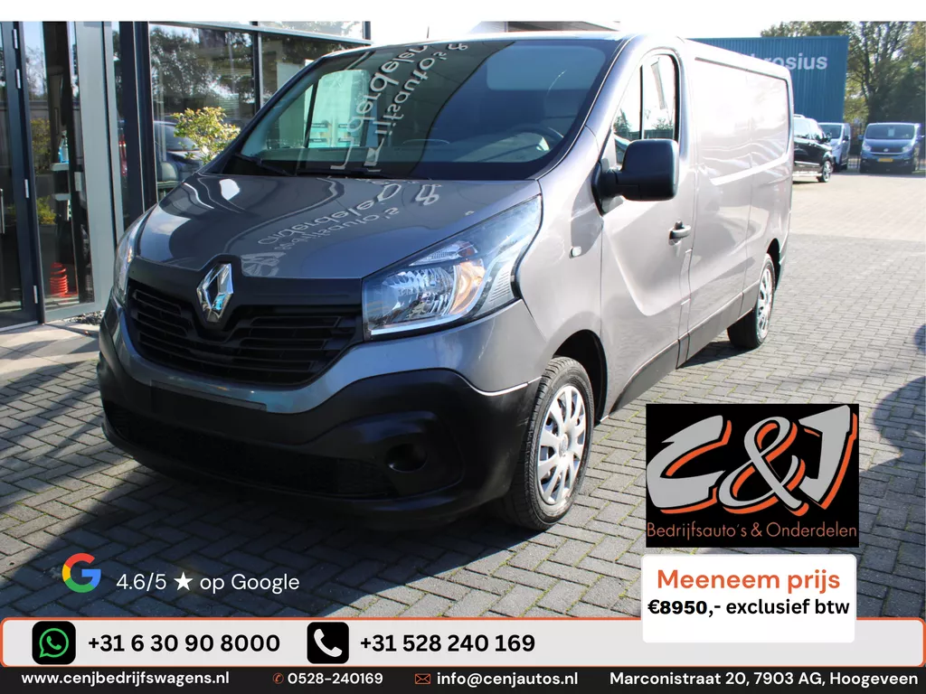 Renault Trafic 1.6 dCi L2H1 navi airco cruise 3 zits 8950,- ex btw