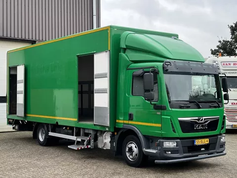 MAN TGL 10.180 / Only 179.995 KM !!! / 2 x Zijdeur !! / Laadklep LBW / Clima / Euro6 / NL Truck