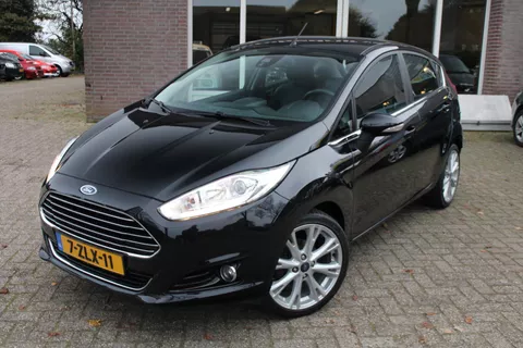 Ford Fiesta 1.0 EcoBoost Titanium X Airco, Navi, Cruise control, Leder/stof, Stoelverwarming, Keyless, Boordcomputer, 17&quot; LMV