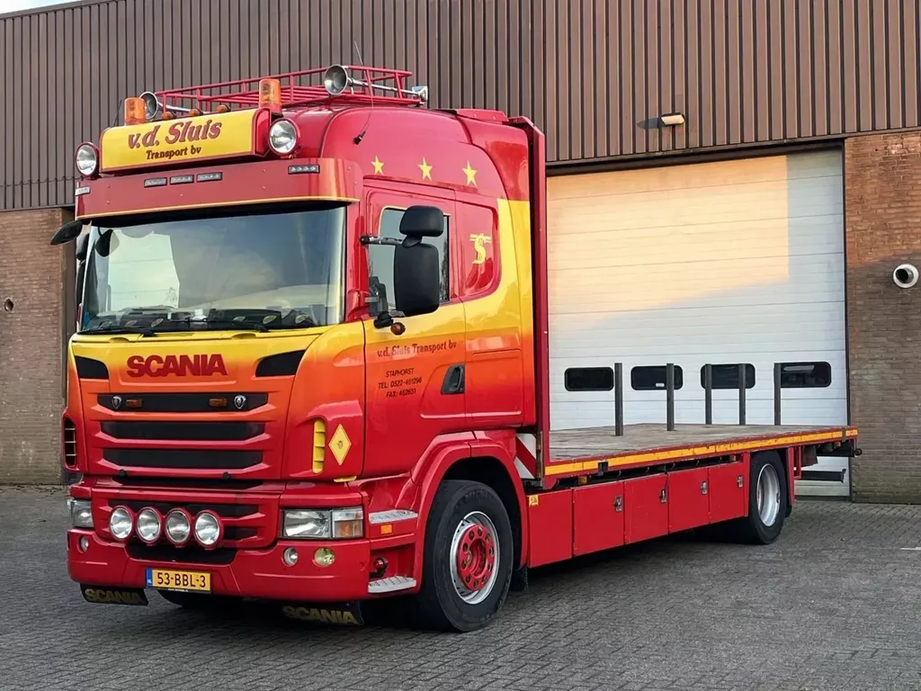 Scania G G400 / Retarder / Full air / Euro5 EEV / Special platform / Kooi-aap / 9000kg frontaxle / NL Truck