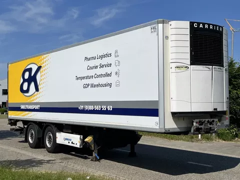 Krone SZ / 2-Assige city koeltrailer / Carrier 1550 / Laadklep / Stuuras / 11 mtr lang / SAF Disc / NL Trailer