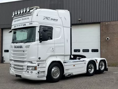 Scania R R580 V8 / Full Air / Retarder / 310 WB / King / Alcoa / Leather / Navi / PTO